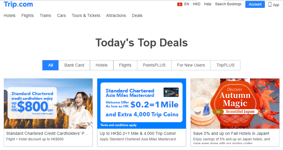 Trip.com 攜程網優惠券2019，日本/歐洲酒店低至7折優惠, APP訂房優惠碼
